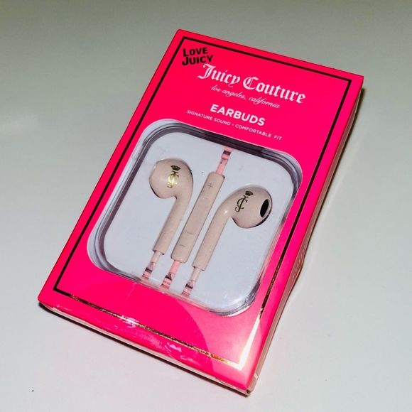 Juicy Couture Headphones Juicy Couture Pink Earbuds Headphones